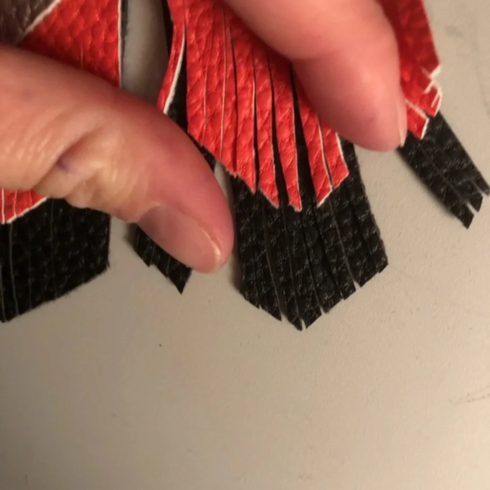 Faux Leather Earrings​ - Picture 4 of 4